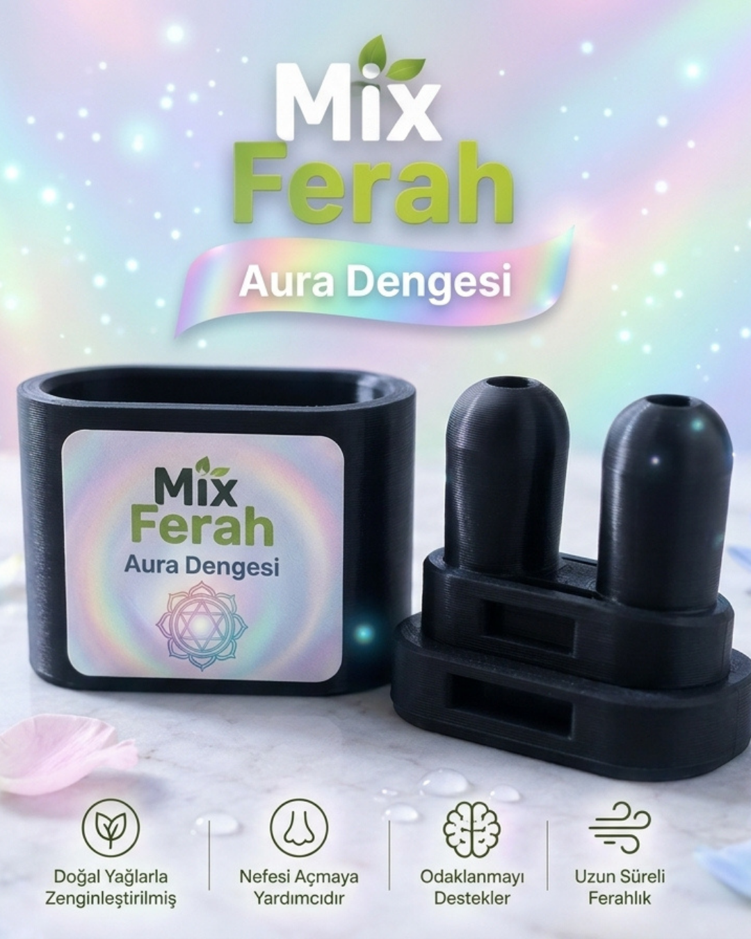 Mix Ferah Aromalı Burun Nefes Açıcı Mango İnhaler Sigara Bırakan, Sınava Çalışan, Spor Yapanların Tercihi